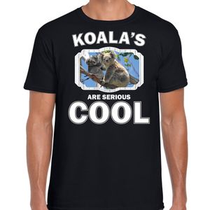 T-shirt koalas are serious cool zwart heren - koalaberen/ koala beer shirt