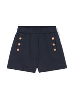 Balmain Kids short en coton à boutons décoratifs - Bleu - thumbnail