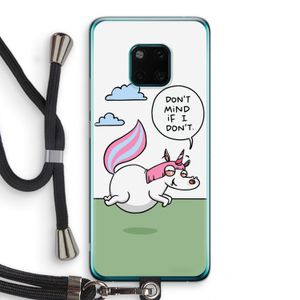 Unicorn: Huawei Mate 20 Pro Transparant Hoesje met koord