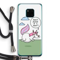 Unicorn: Huawei Mate 20 Pro Transparant Hoesje met koord