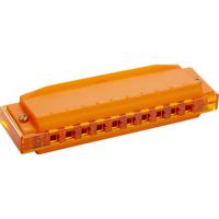 Hohner Translucent Harp C diatonische mondharmonica oranje