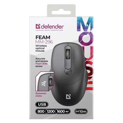 MUIS DEFENDER FEAM MM-296 RF SILENT ZWART