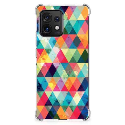 Motorola Edge 40 Pro Doorzichtige Silicone Hoesje Geruit Motorola Edge 40 Pro Doorzichtige Silicone Hoesje Geruit