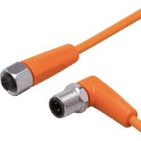 ifm Electronic EVT081 Verbindingskabel Aantal polen (sensoren): 4, 5 Stekker, haaks, Bus, recht 0.3 m 1 stuk(s)