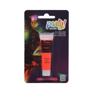 Atosa grimeer schmink - Glow in the Dark - neon oranje - 14 gram - carnaval/verkleed thema