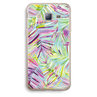 Tropical Palms Blue: Samsung Galaxy J3 (2016) Transparant Hoesje