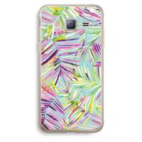 Tropical Palms Blue: Samsung Galaxy J3 (2016) Transparant Hoesje