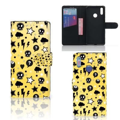 Telefoonhoesje met Naam Huawei Y7 (2019) Punk Geel Telefoonhoesje met Naam Huawei Y7 (2019) Punk Geel