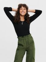 ONLY 15204712 Top Ronde hals Lange mouwen Katoen, Elastaan - thumbnail