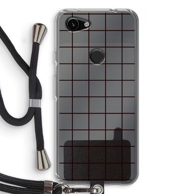 Rooster: Pixel 3a Transparant Hoesje met koord