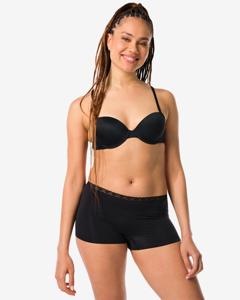 HEMA Damesboxer Naadloos Micro Met Kant Zwart (zwart)