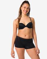 HEMA Damesboxer Naadloos Micro Met Kant Zwart (zwart)