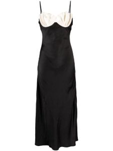 Rachel Gilbert robe en satin Ryder à coupe longue - Noir