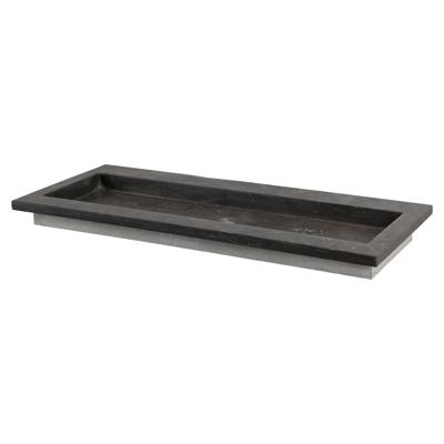 Wastafel Forzalaqua Helsinki Hardsteen Gezoet Met 2 Kraangaten 120,5x51,5x9,5 cm Forzalaqua