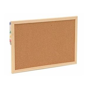 Prikbord/memobord van kurk inclusief punaises 30 x 45 cm