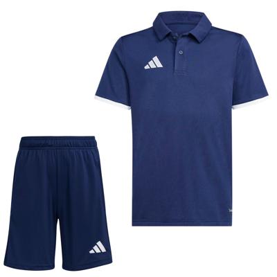 adidas Entrada 26 Polo Trainingsset Kids Donkerblauw Wit adidas Entrada 26 Polo Trainingsset Kids Donkerblauw Wit