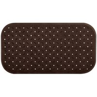 Douche/bad anti-slip mat badkamer - rubber - bruin - 36 x 76 cm - rechthoek