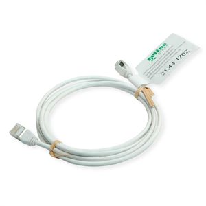 ROLINE GREEN F/UTP DataCenter Patchkabel Cat.6A (Class EA), LSOH, extra dun, grijs, 0,5 m