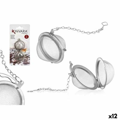 Infuser Kinvara KT166334-5CM 304 Metaal Staal 8,5 x 18 x 2,5 cm (12 Stuks)