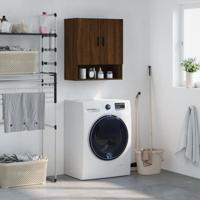 Wandkast 60x31x70 cm bewerkt hout bruin eikenkleur