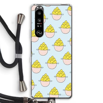 Citroenen: Sony Xperia 1 III Transparant Hoesje met koord