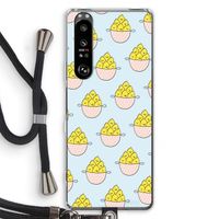 Citroenen: Sony Xperia 1 III Transparant Hoesje met koord