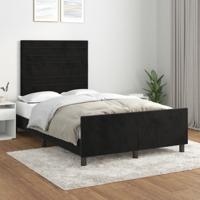 Bedframe zonder matras 120x200 cm fluweel zwart