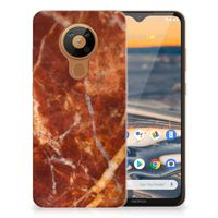 Nokia 5.3 TPU Siliconen Hoesje Marmer Bruin - thumbnail