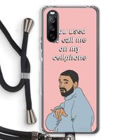 Hotline bling: Sony Sony Xperia 10 III Transparant Hoesje met koord