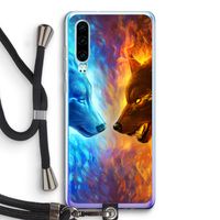 Fire & Ice: Huawei P30 Transparant Hoesje met koord