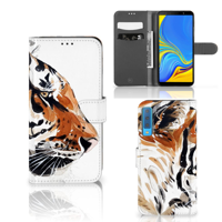 Hoesje Samsung Galaxy A7 (2018) Watercolor Tiger Hoesje Samsung Galaxy A7 (2018) Watercolor Tiger