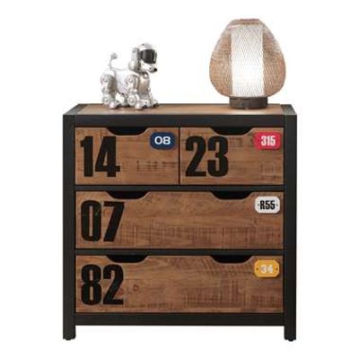Vipack commode Alex - bruin - 86x42x83 cm - Leen Bakker