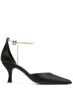 Ferragamo escarpins en satin 70 mm - Noir - thumbnail