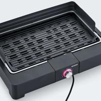 Severin - PG8567 - Barbecue voor elektrische tafel, 2.200 W, gegoten aluminium gietijzer, rook- en geurwatertank, NOI