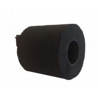 2x WC-papier toiletrol zwart 140 vellen - Feestdecoratievoorwerp - thumbnail