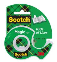 Plakband scotch magic 810 19mmx15m + plakbandh | 12 stuks