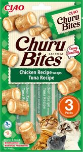 CIAO Churu Bites Chicken Recipe wraps Tuna Kat Snack Kip, Tonijn 10 g