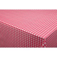 Tafelzeil/tafelkleed boeren ruit rood/wit 140 x 300 cm - thumbnail