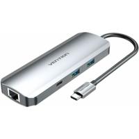 USB-HUB Vention TOMHB 100 W Zilverkleurig