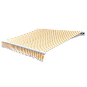 VidaXL Luifeldoek 500x300 cm canvas oranje en wit