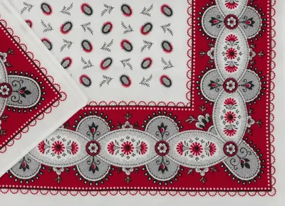 Boerenzakdoek Koffieboon rood 55 x 55 cm