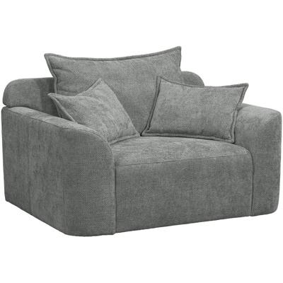 Leen Bakker - Loveseat Elsa - Eden - Stof - Grijs - 99x128x84 Cm