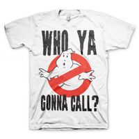 Ghostbuster Who ya gonna call verkleed t-shirt heren wit 2XL  -