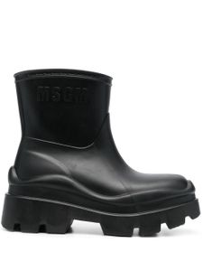 MSGM bottines à logo embossé - Noir