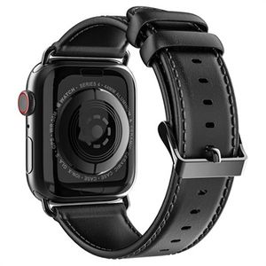 Dux Ducis Apple Watch Series 9/8/SE (2022)/7/SE/6/5/4/3/2/1 Leren Band - 41mm/40mm/38mm - Zwart