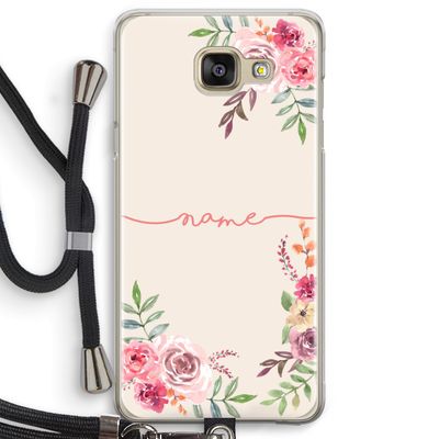 Rozen: Samsung Galaxy A5 (2016) Transparant Hoesje met koord