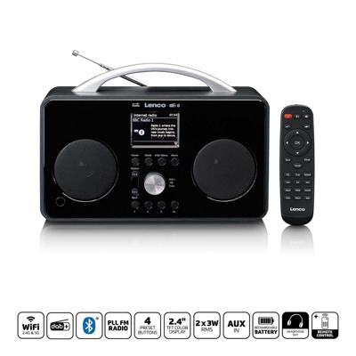 Lenco Internet DAB+/FM-radio met Bluetooth-afstandsbediening en oplaadbare batterij - PIR-645BK