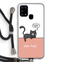 GSM poes: Samsung Galaxy M31 Transparant Hoesje met koord
