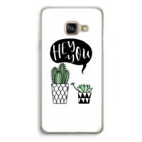Hey you cactus: Samsung Galaxy A3 (2016) Transparant Hoesje - thumbnail