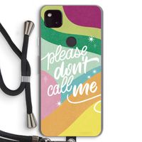 Don't call: Pixel 4a 5G Transparant Hoesje met koord
